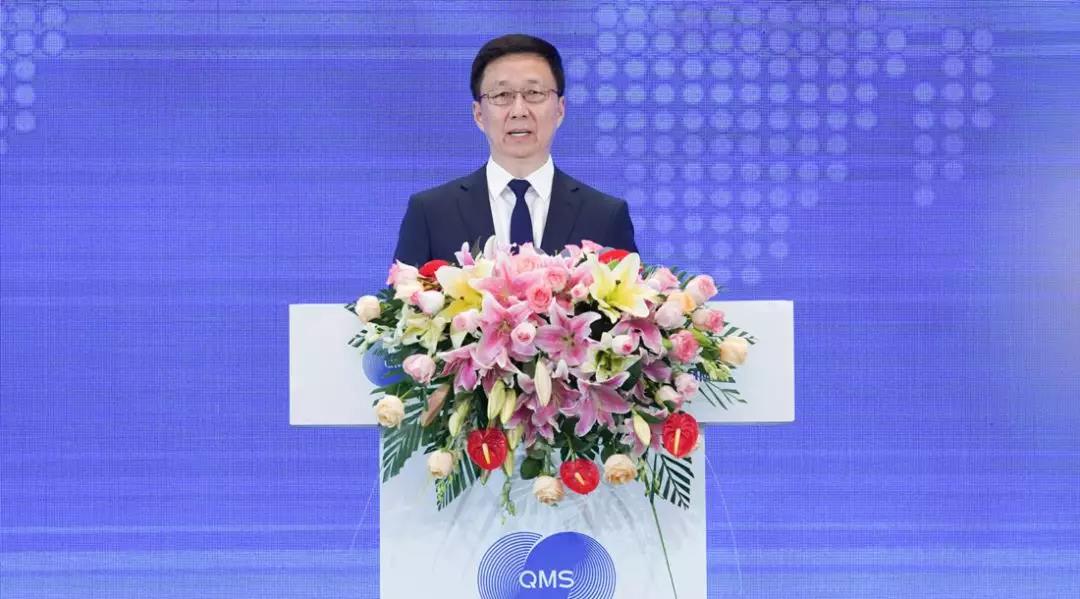 中共中央政治局常委、國務(wù)院副總理韓正發(fā)言